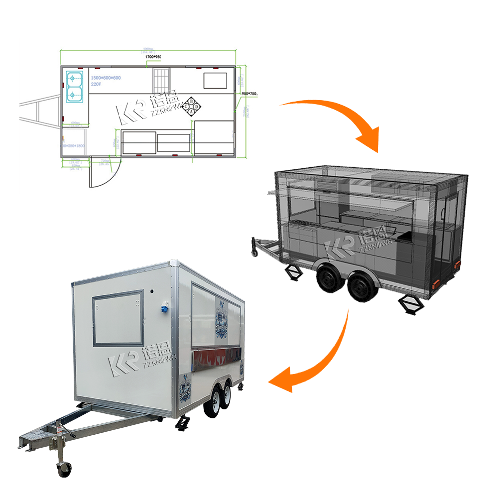 Custom Big Coffee Van Mobile F - Coffee Van Equipment 评论和价格