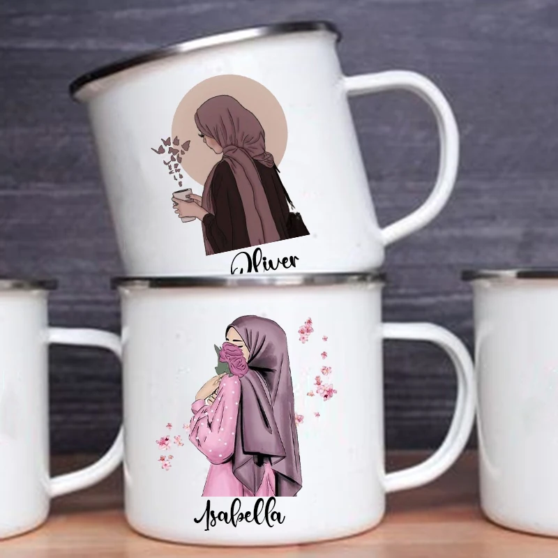 Personalised Hijabi Girl Print - Coffee Equipment With Name 评论和价格