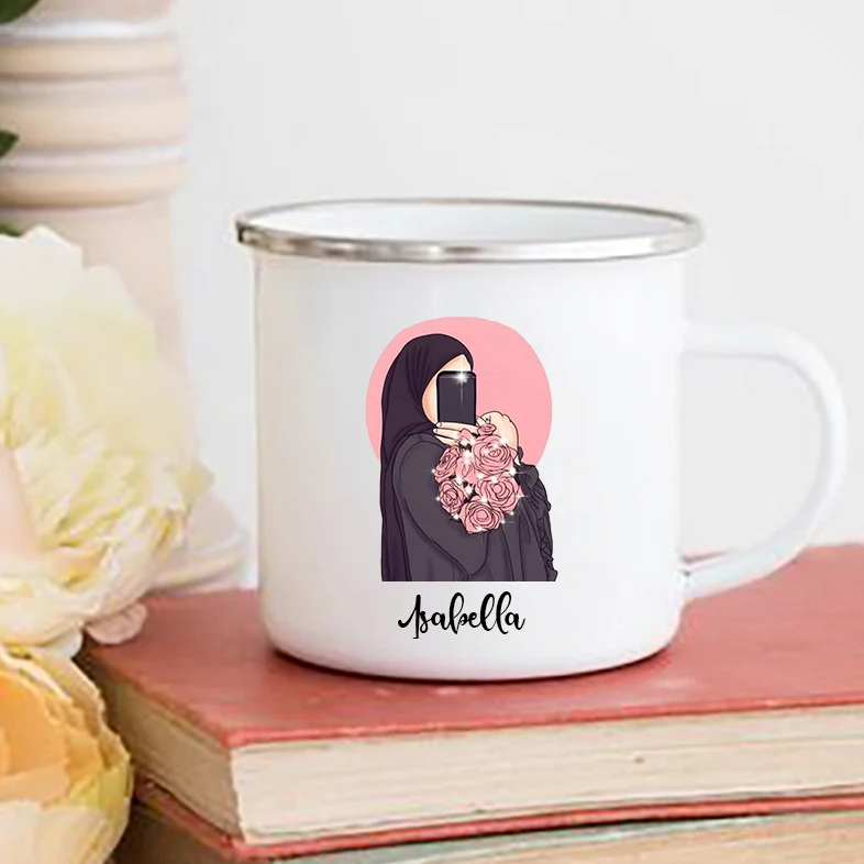Personalised Hijabi Girl Print - Coffee Equipment With Name 评论和价格